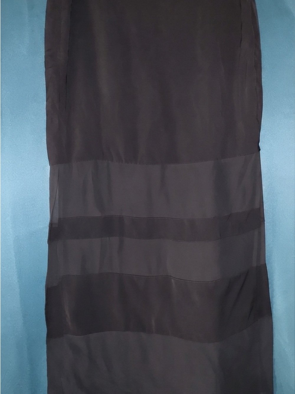 DKNY Black Maxi Skirt with Sheer Paneling